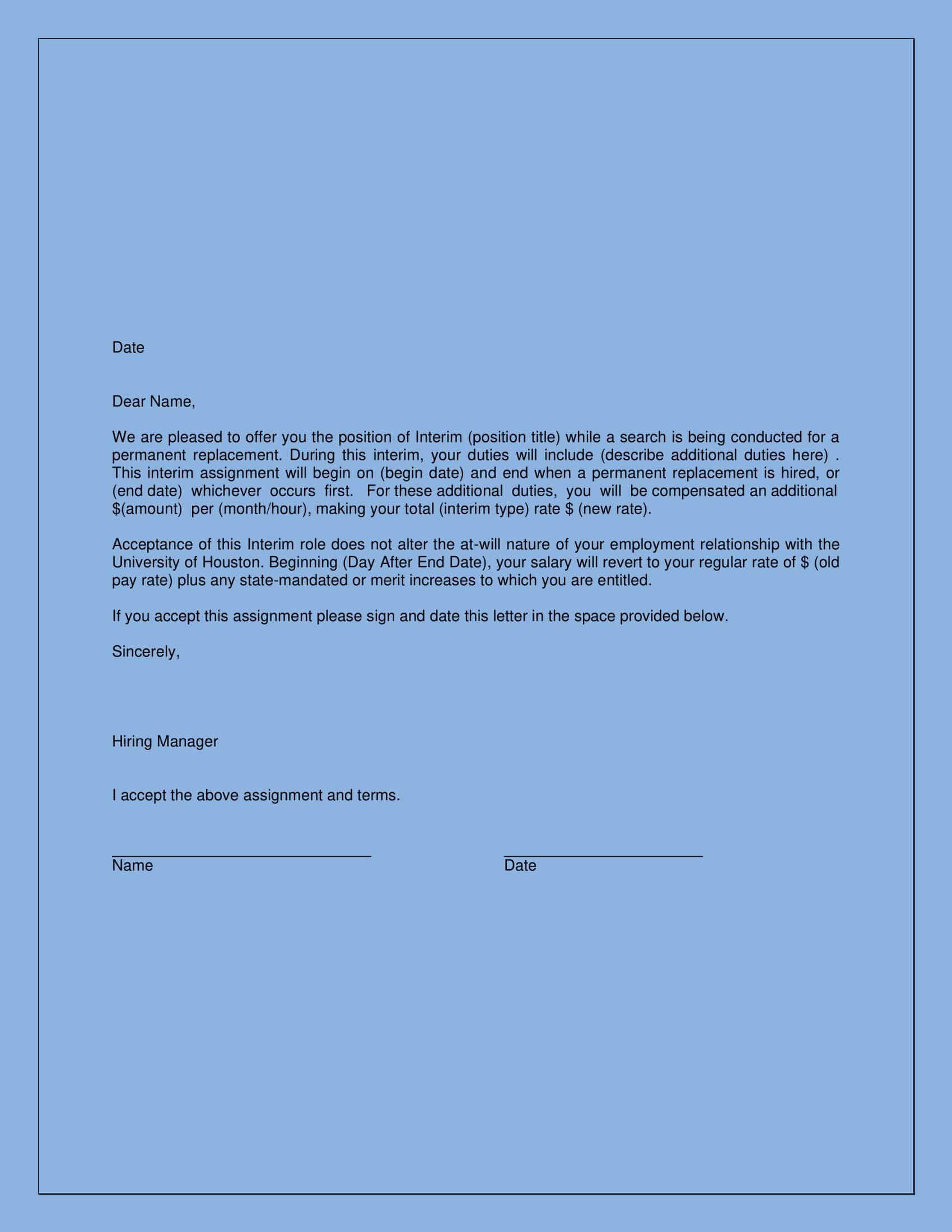 Job offer acceptance letter template (PDF:Word) with sample text Job offer acceptance letter template (PDF:Word) with sample text