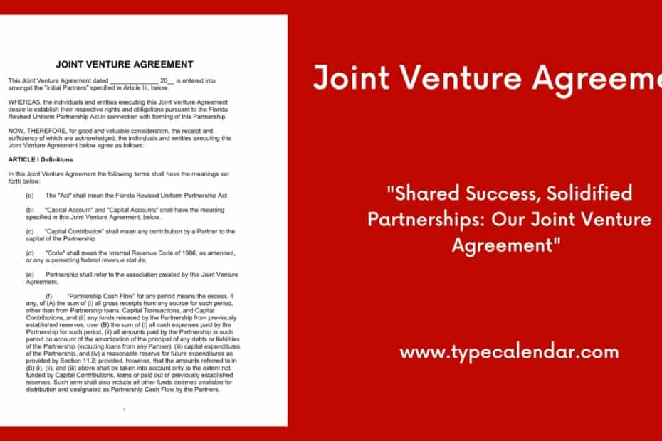 Joint Venture Agreement