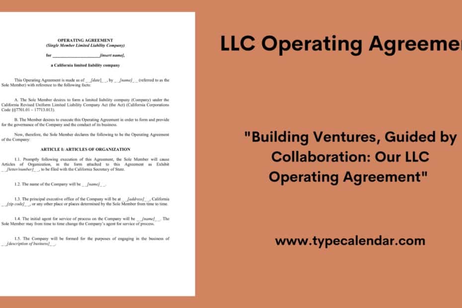 LLC Operating Agreement