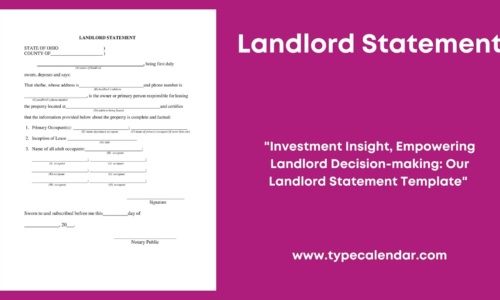 Free Printable Landlord Statement Templates [Word, PDF, Excel] Example