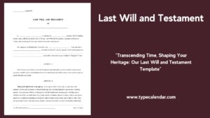 Free Printable Last Will And Testament Templates [PDF, Word]