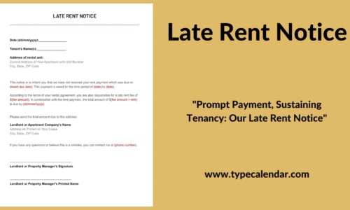 Free Printable Late Rent Notice Templates [Word, PDF] 30 Day, Eviction