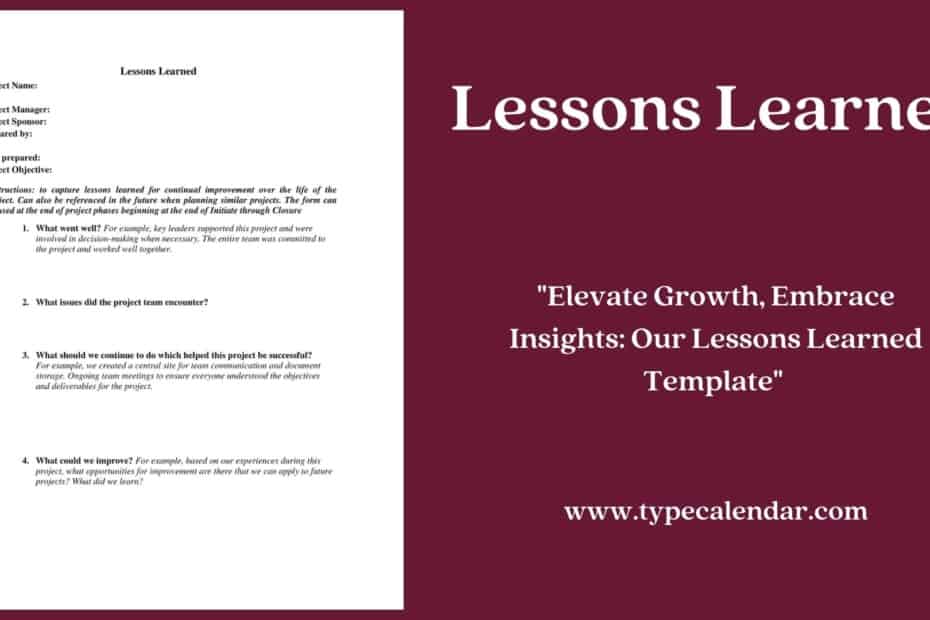 Lessons Learned