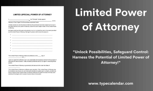 Free Printable Limited Power of Attorney Templates [PDF] for Property