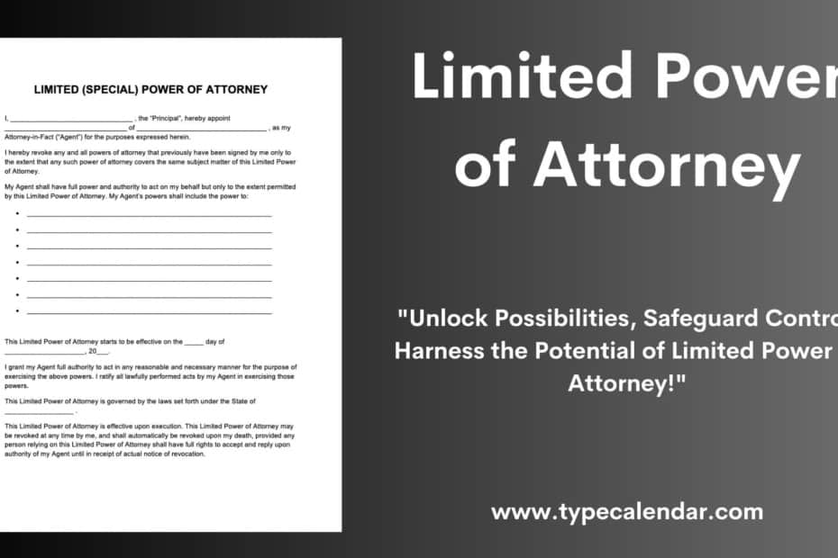 Limited Power of Attorney