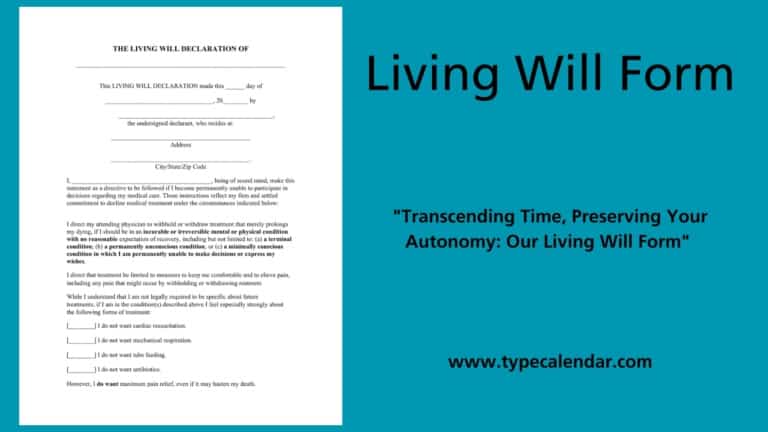Free Printable Living Will Form Templates [PDF, Word] Health Care Directive