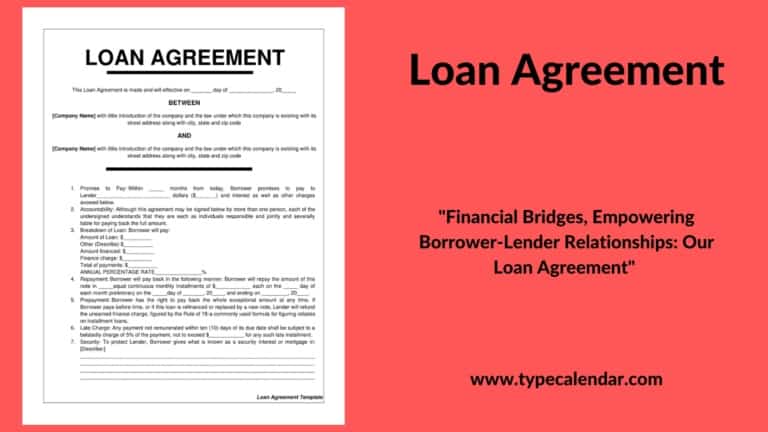 Free Printable Loan Agreement Template [Simple Contract] Word, PDF
