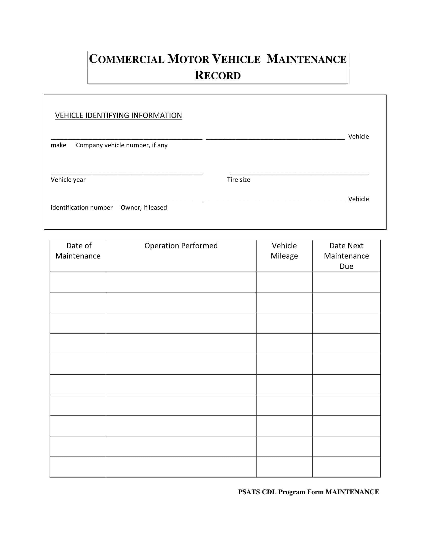 free-printable-vehicle-maintenance-log-templates-excel-word-pdf