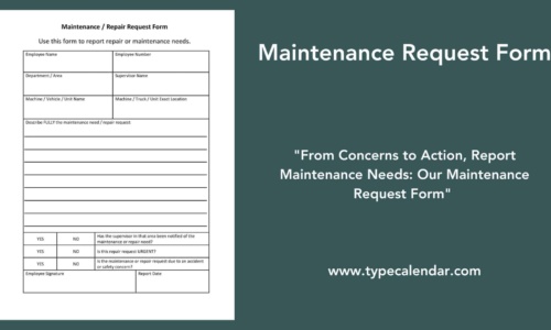 Free Printable Maintenance Request Form Templates [Word, Excel, PDF] Vehicle