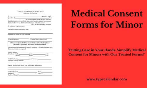 Free Printable Medical Consent Form Templates [PDF] Minor, Grandparents