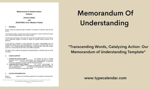 Free Printable Memorandum of Understanding Templates [Word, PDF]