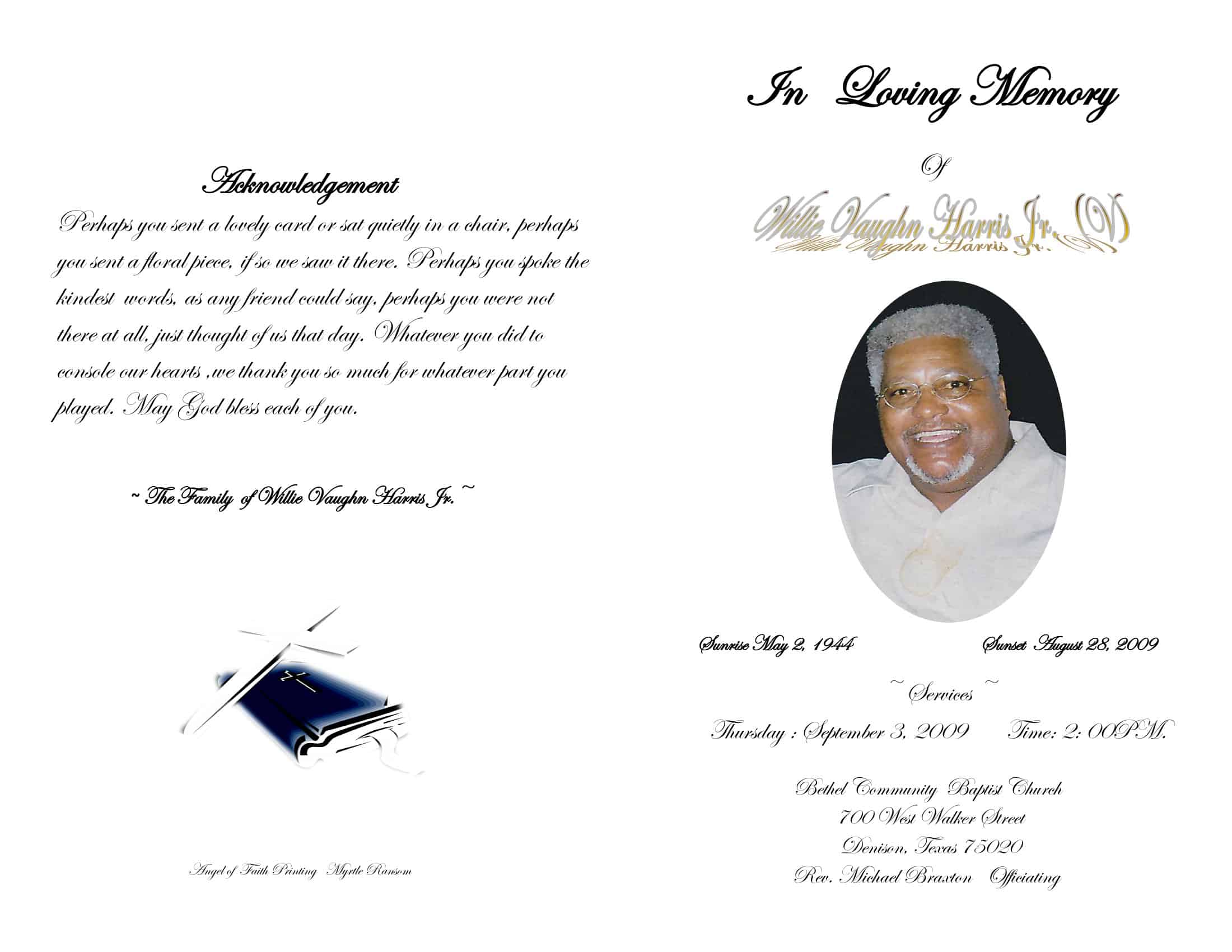 Memorial Card Template With Editable Text Memorial Card Template With Editable Text
