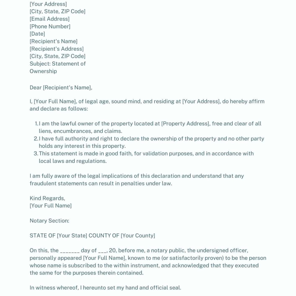 Free Printable Letter Of Agreement Templates [Word, PDF] For Payment