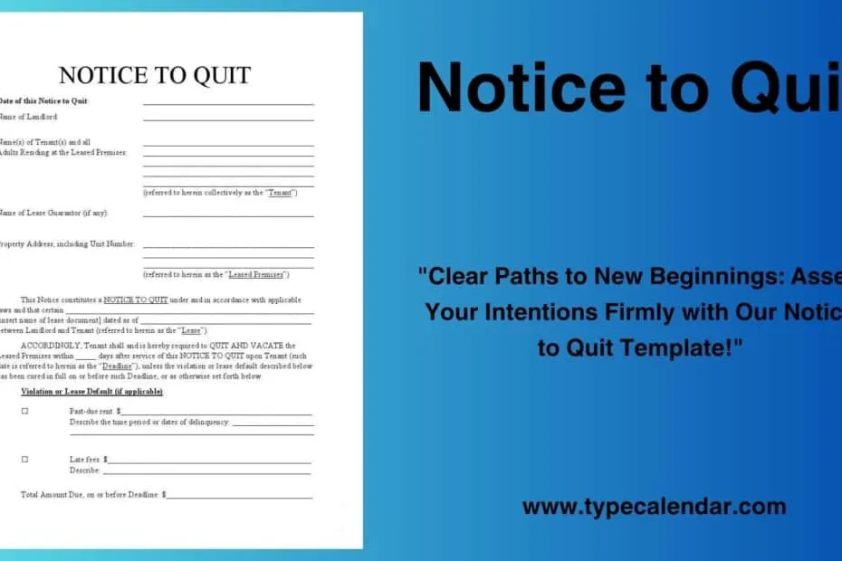 Notice to Quit