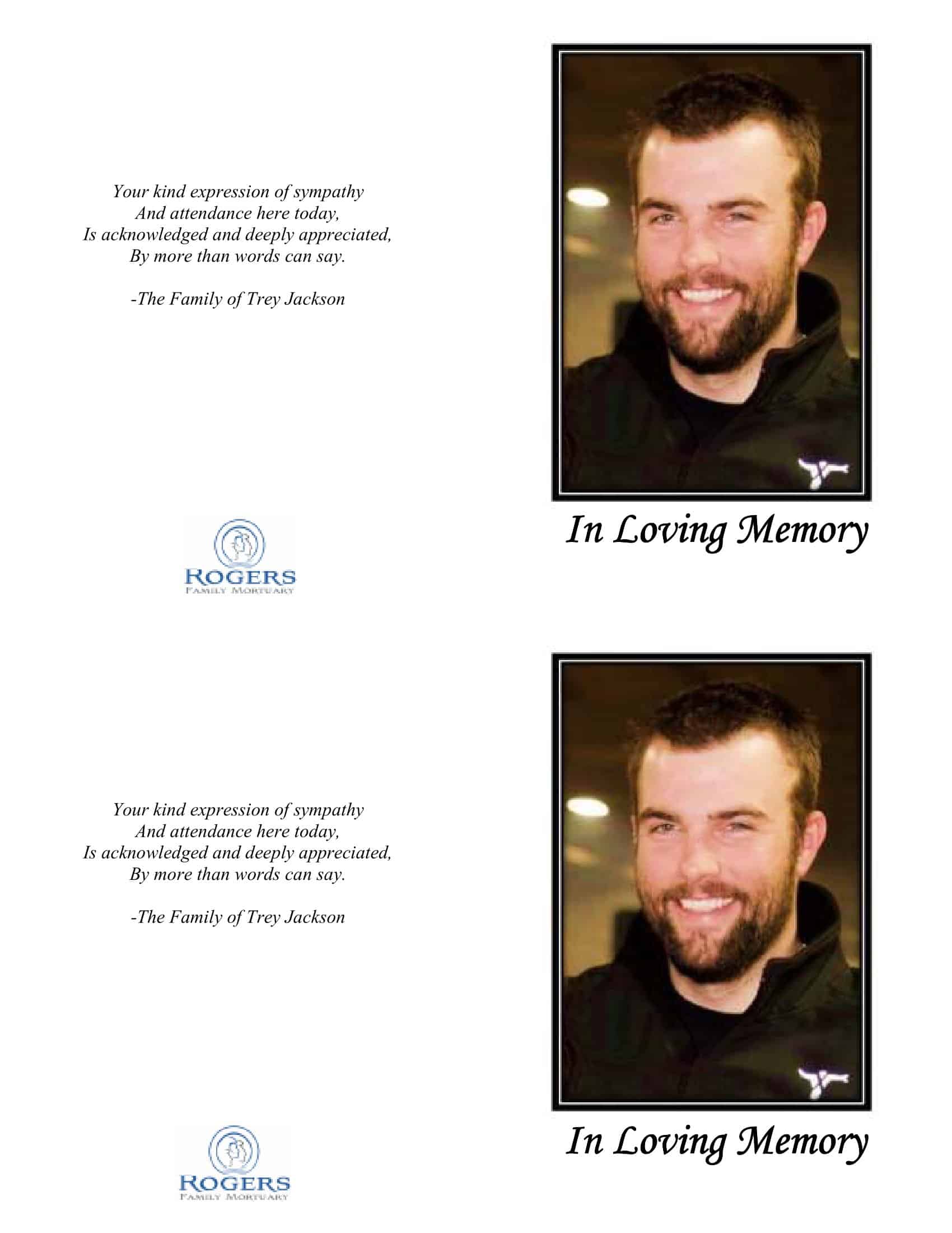 PDF Memorial Card Template PDF Memorial Card Template