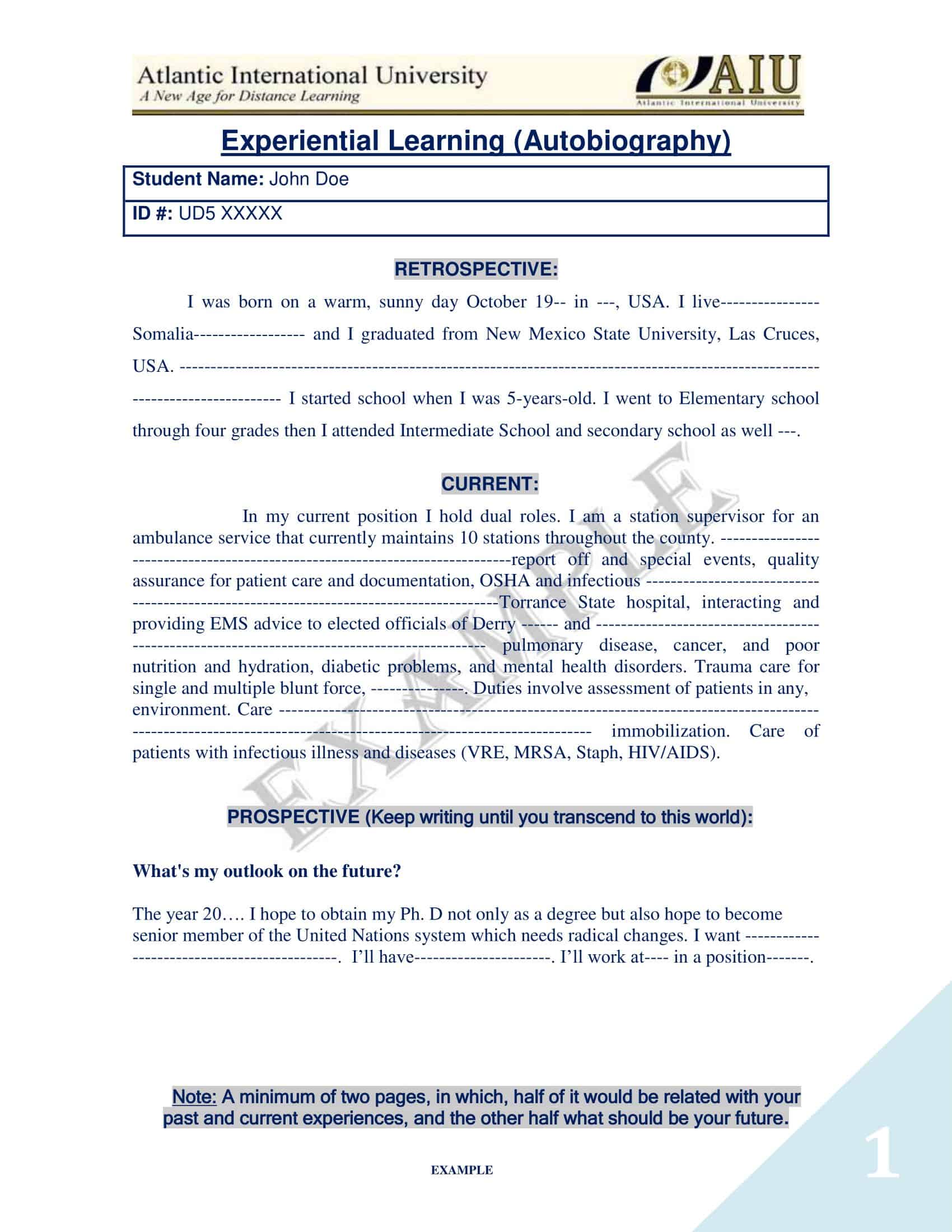 PDF examples of autobiography for free PDF examples of autobiography for free