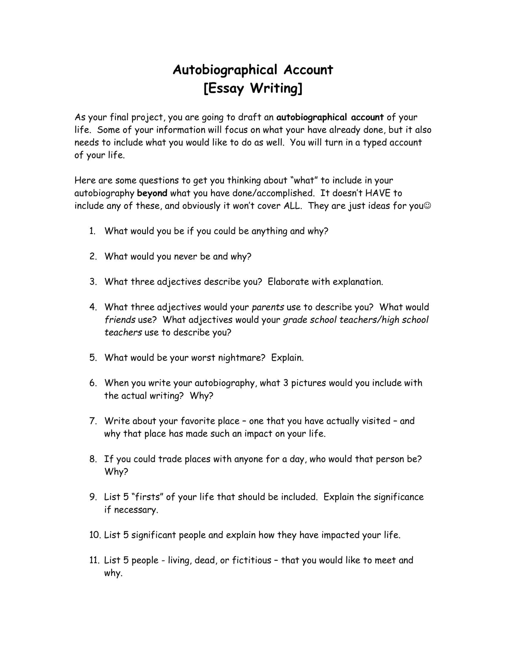 PDF sample of autobiography PDF sample of autobiography