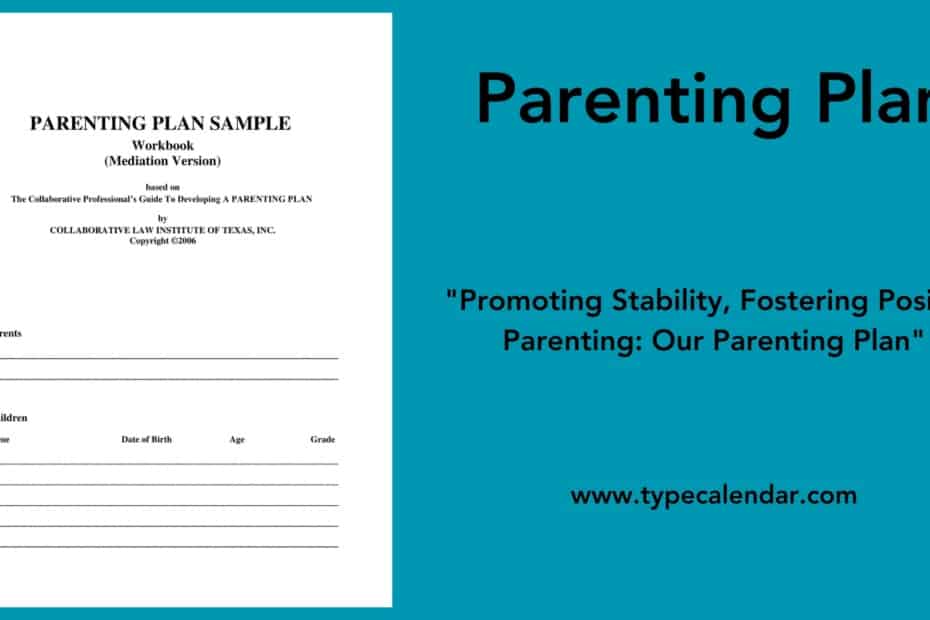 Parenting Plan