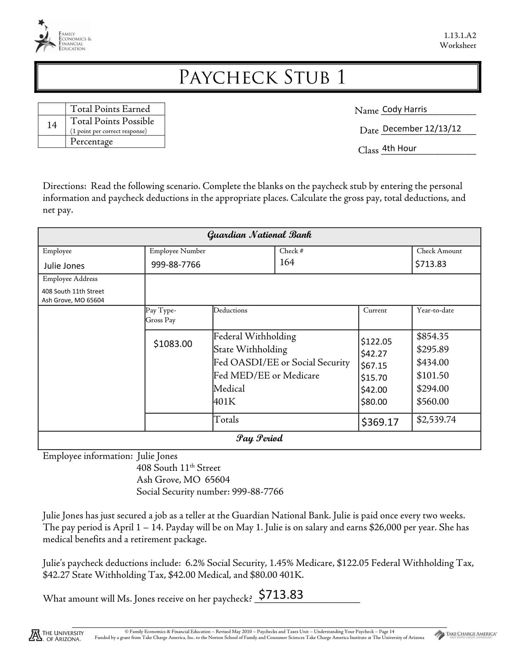 Pay Stub Template Example Pay Stub Template Example