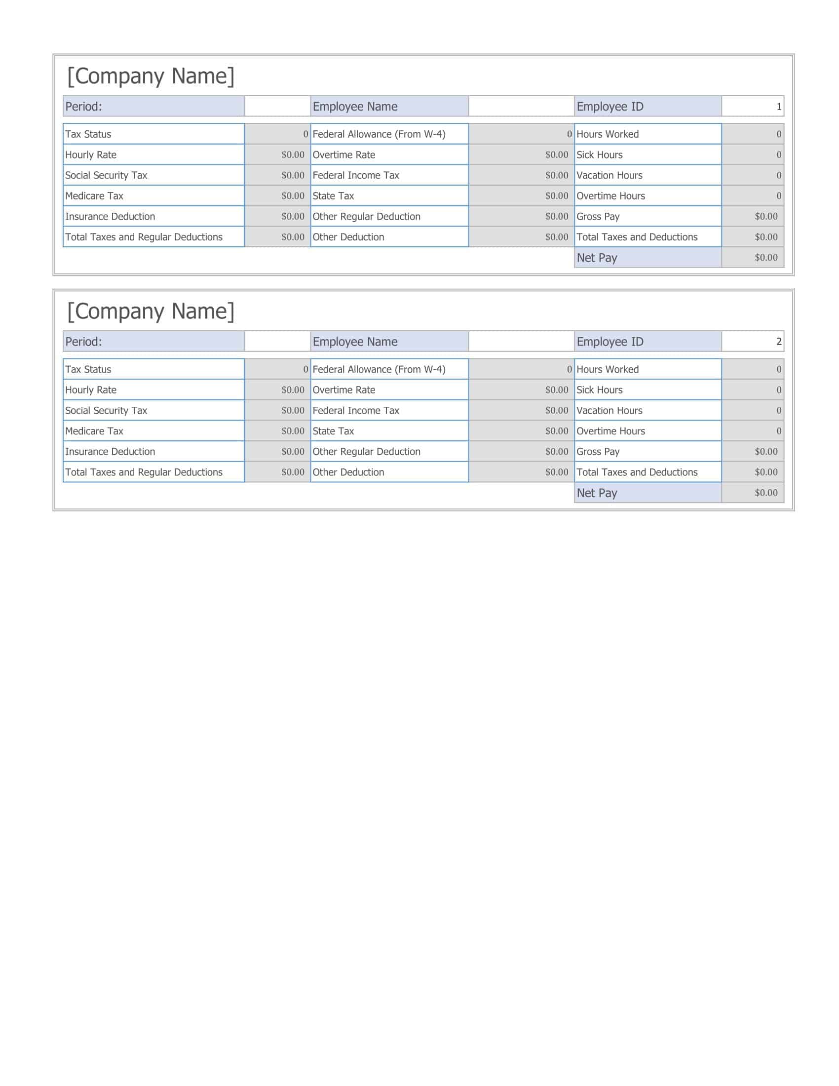 Pay Stub Word Document Pay Stub Word Document