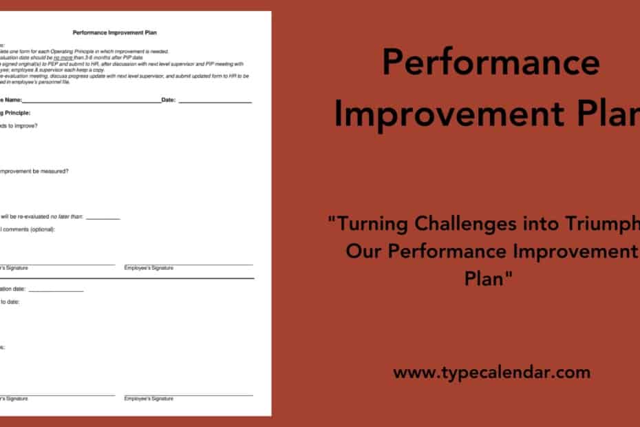 Performance Improvement Plan