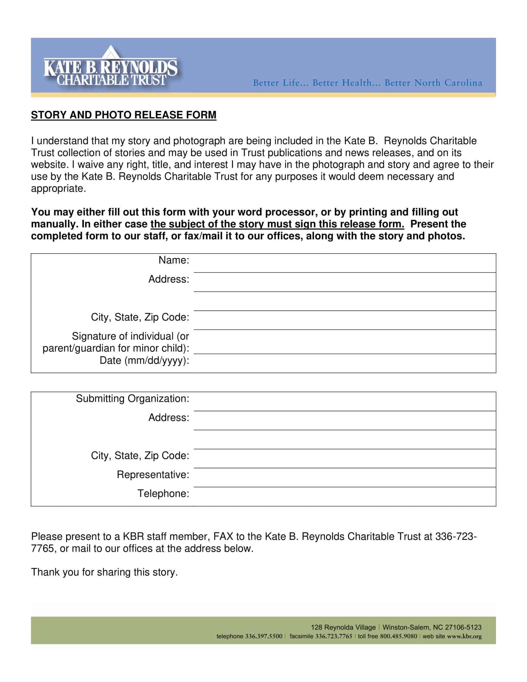 Photographer's Photo Release Form Photographer's Photo Release Form