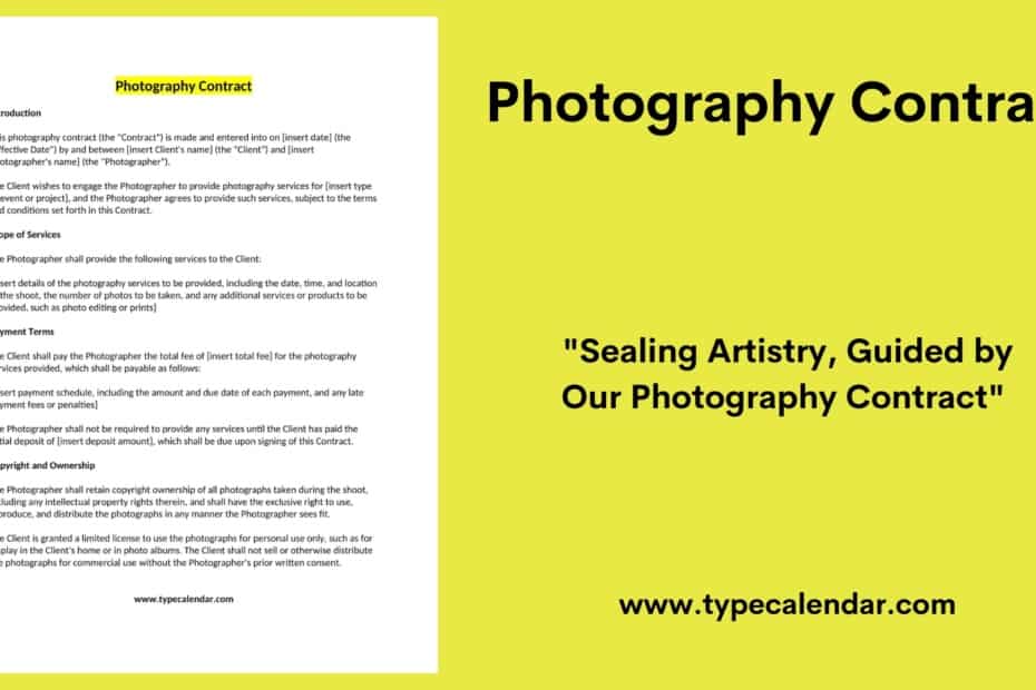 Photography Contract