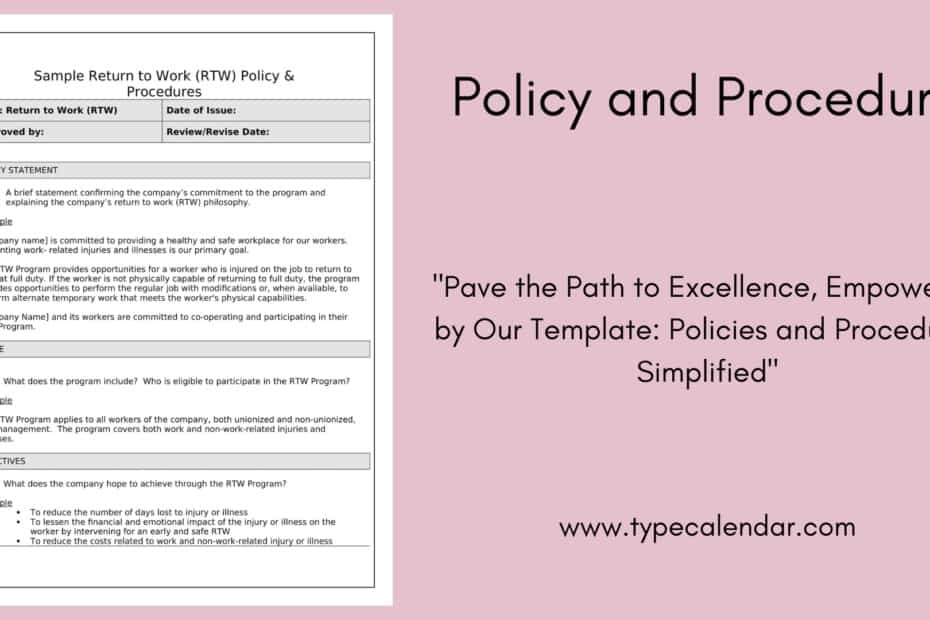Policy and Procedure