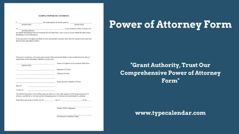 Free Printable Power of Attorney Form Templates [PDF, Word] POA