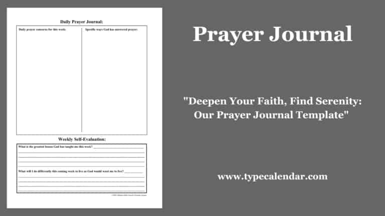 Free Printable Prayer Journal Templates [PDF, Word, Excel] for Kids