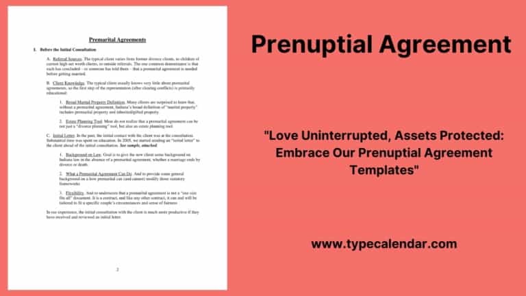 Free Printable Prenuptial Agreement Templates [PDF, Word] Simple