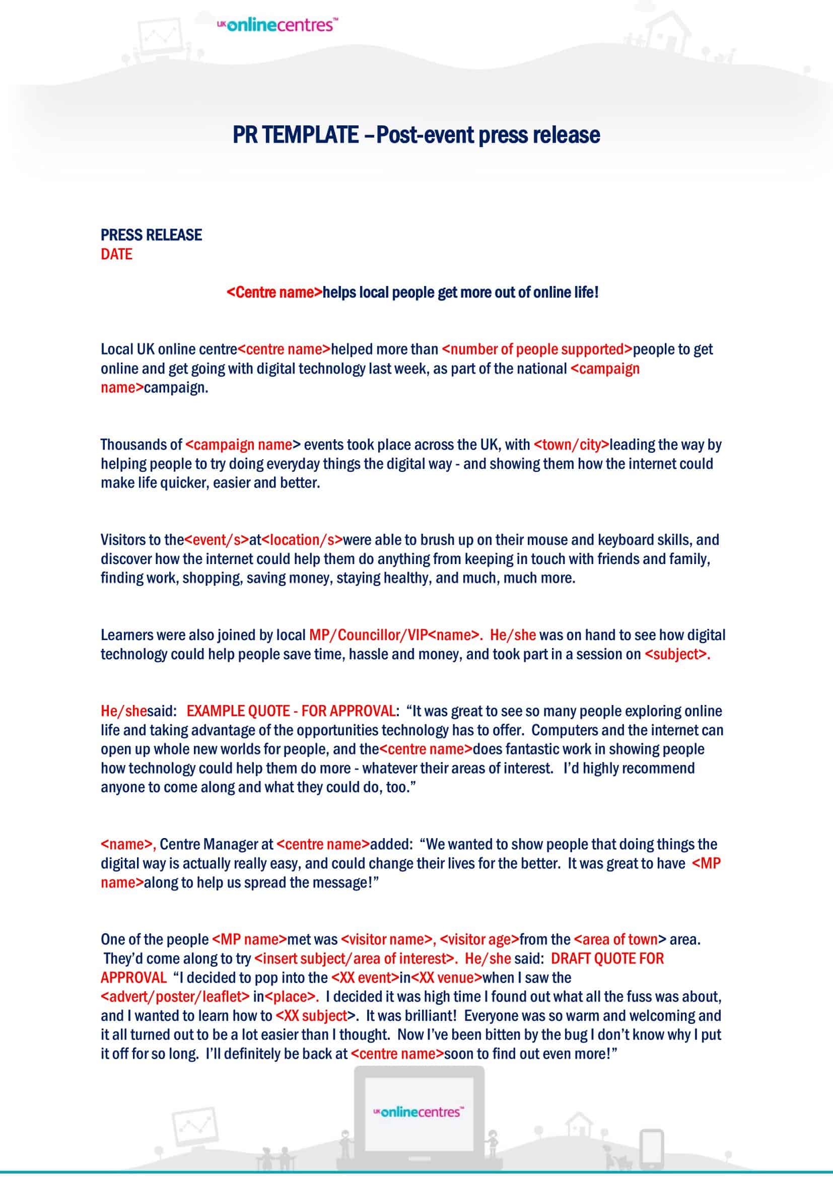 Press release format template printable Press release format template printable