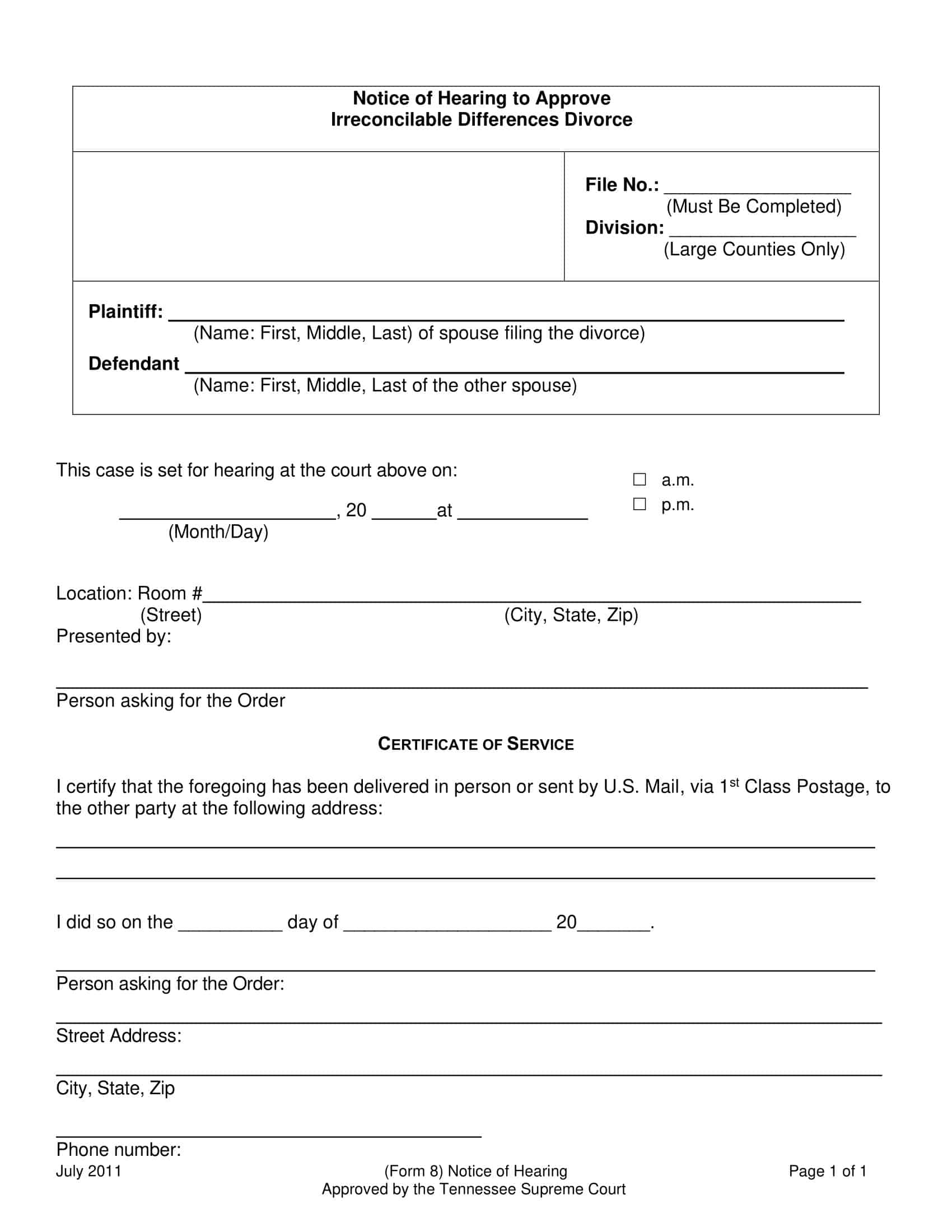 Printable Divorce Papers PDF Printable Divorce Papers PDF