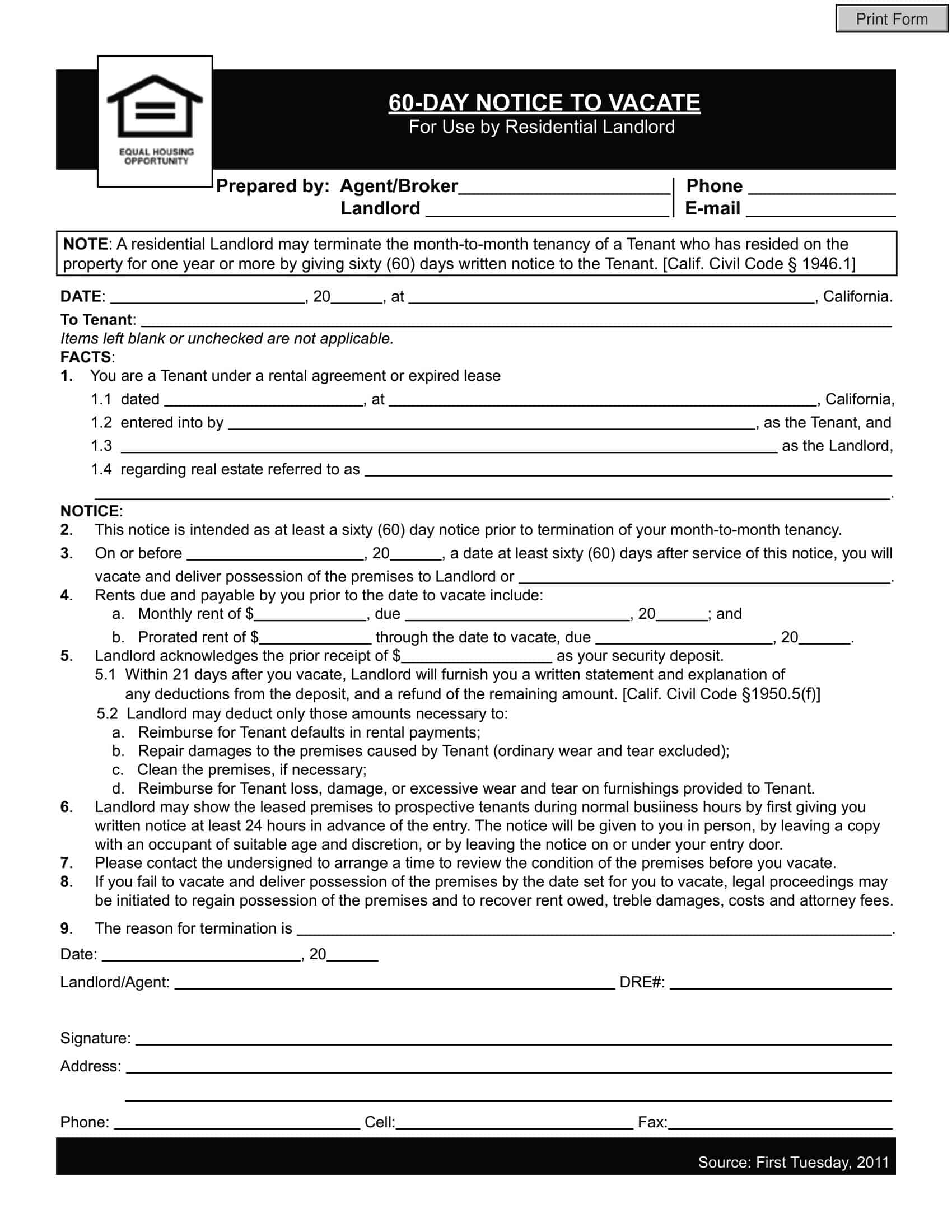 Free Eviction Notice Printable 88 - fh0dxh8