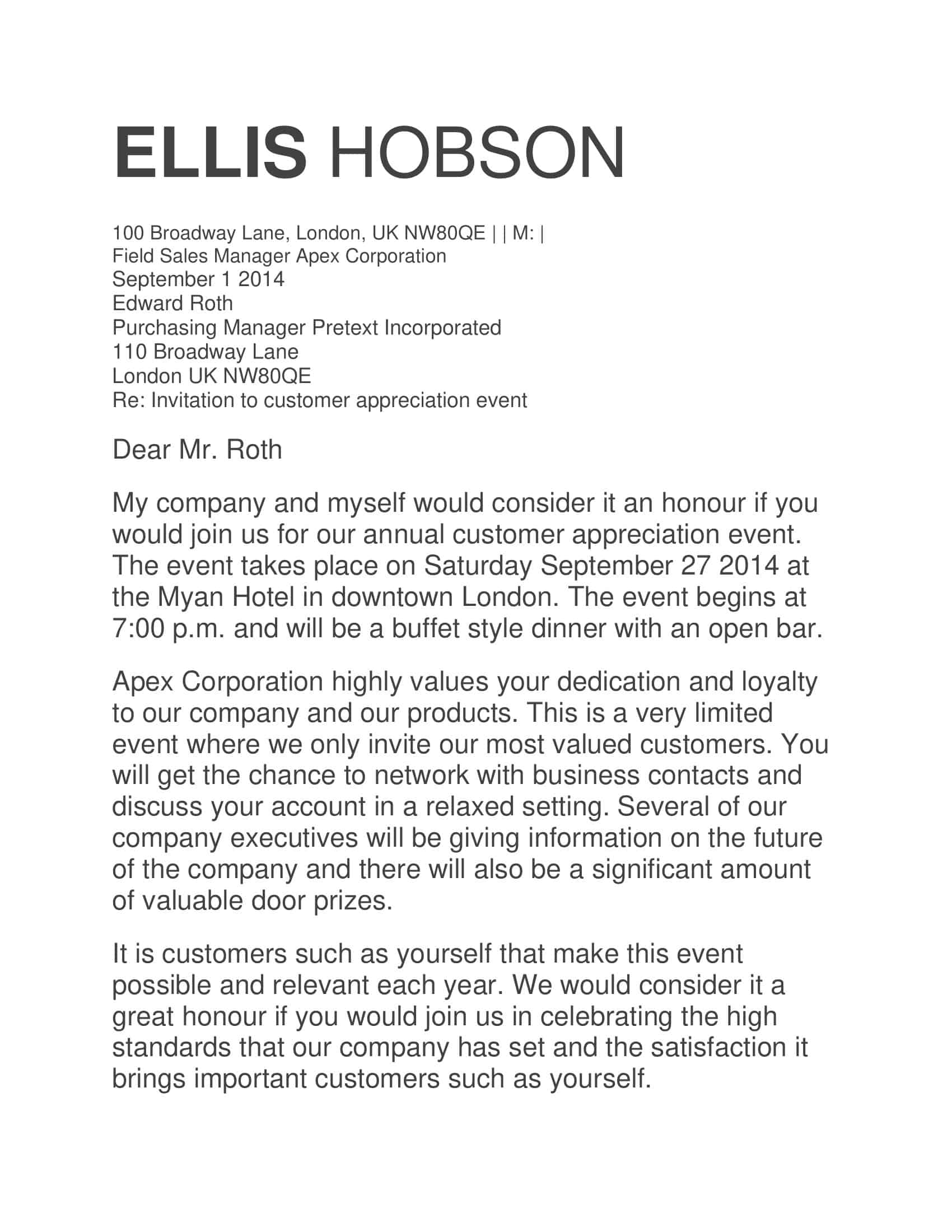 Printable Invitation Letter Word Printable Invitation Letter Word