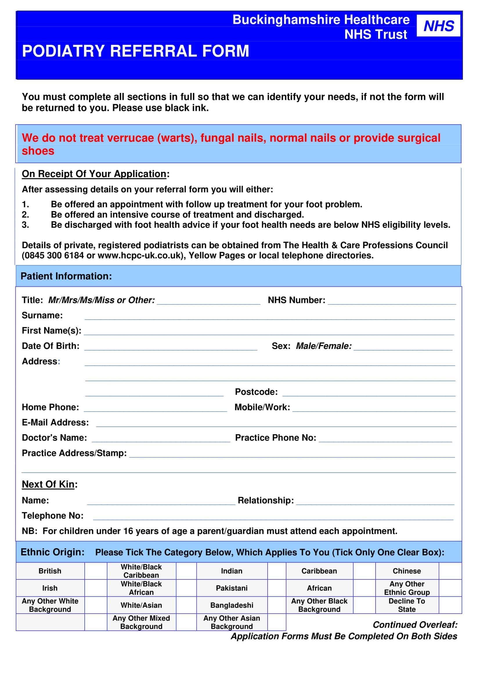 Printable Referral Form PDF Printable Referral Form PDF