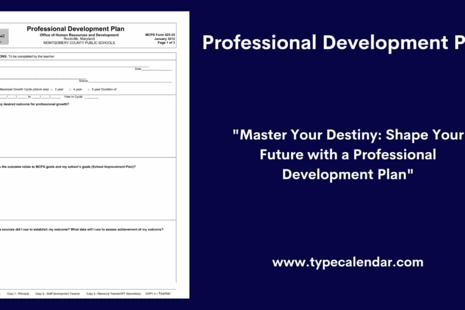 Professional Development Plan