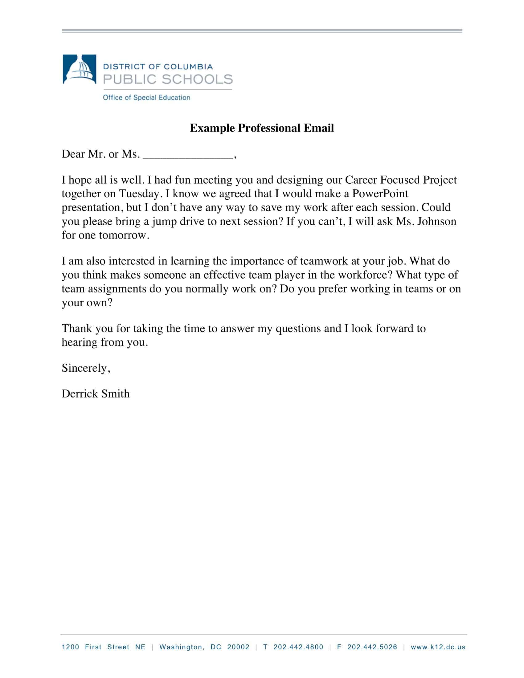 Free Printable Professional Email Templates PDF Word Examples Free Printable Professional Email Templates PDF Word Examples