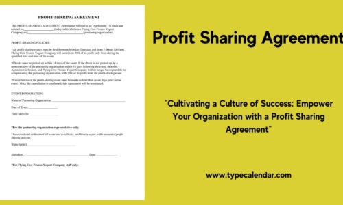 Free Printable Profit Sharing Agreement Templates [PDF & Word] Sample