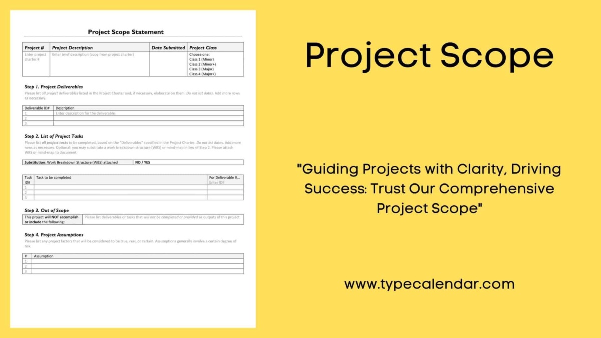Free Printable Project Scope Templates [Word, Excel, PDF] Example