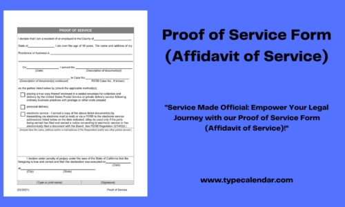 Free Printable Proof of Service Form Templates [PDF & Word]