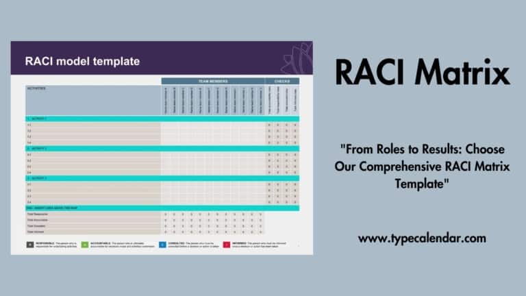 Free Printable RACI Matrix Examples [Excel, Word, PPT]
