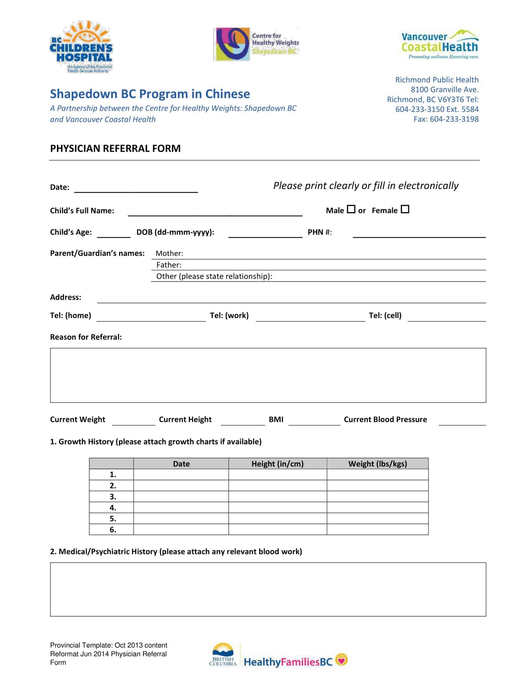 Ready-to-Go Referral Form Example Ready-to-Go Referral Form Example