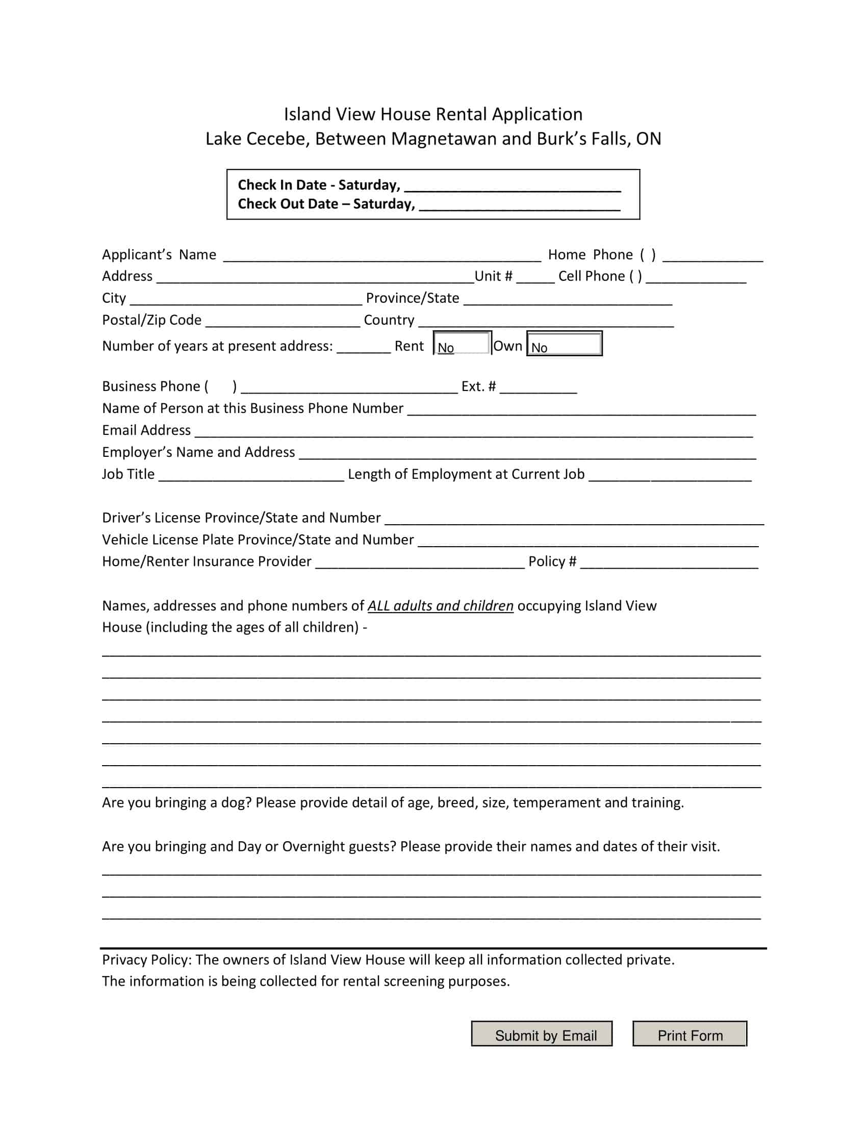 Rental Application Fillable Word Document Rental Application Fillable Word Document