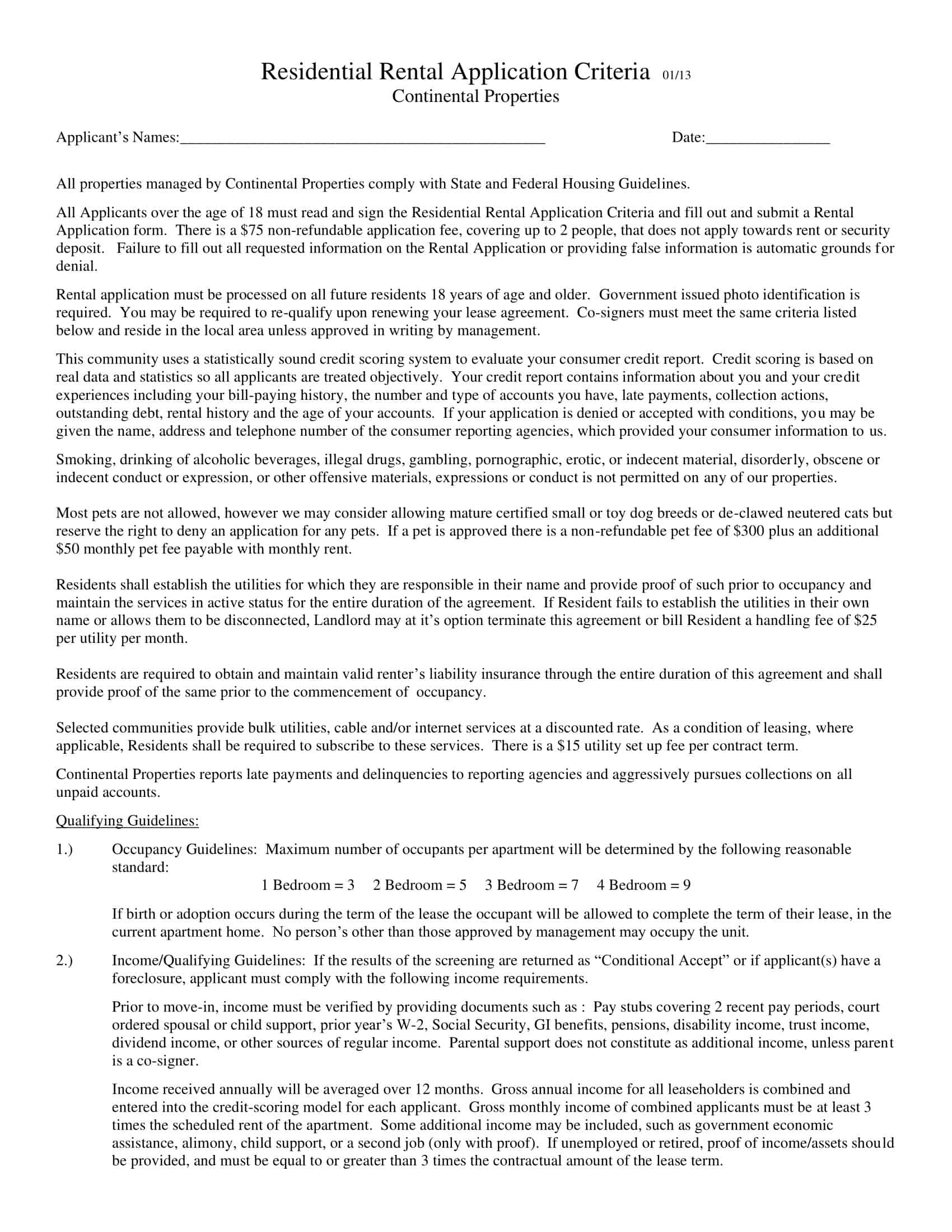 Rental Application Form Fillable PDF Rental Application Form Fillable PDF