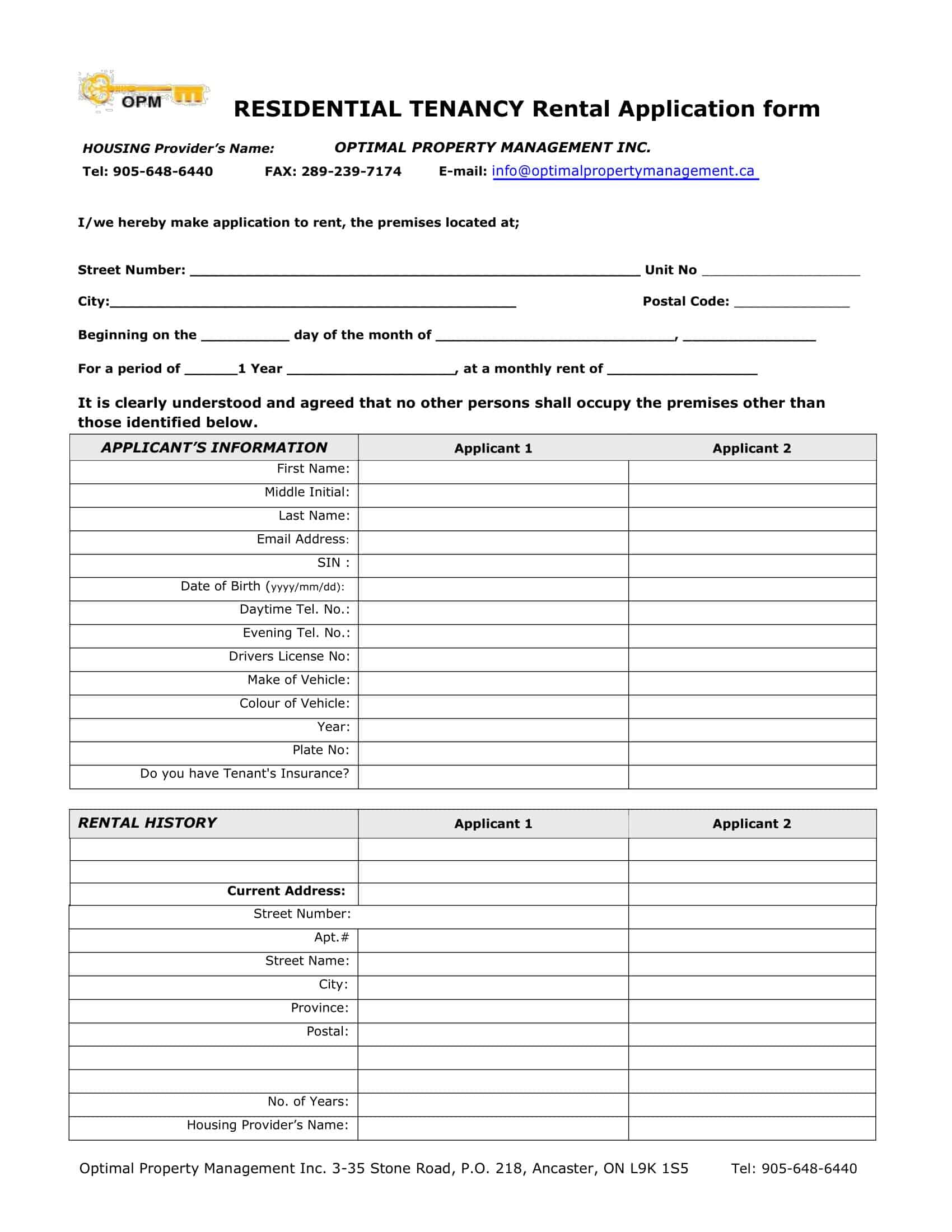 Rental Application PDF Fillable Free Rental Application PDF Fillable Free