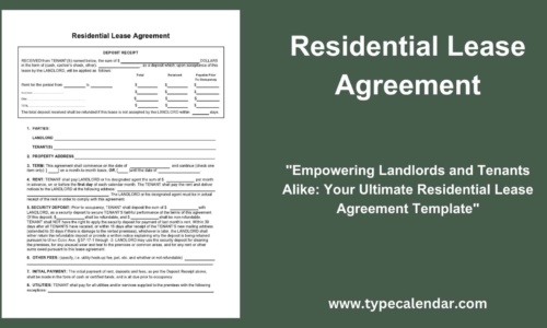 Free Printable Residential Lease Agreement Templates [PDF, Excel]