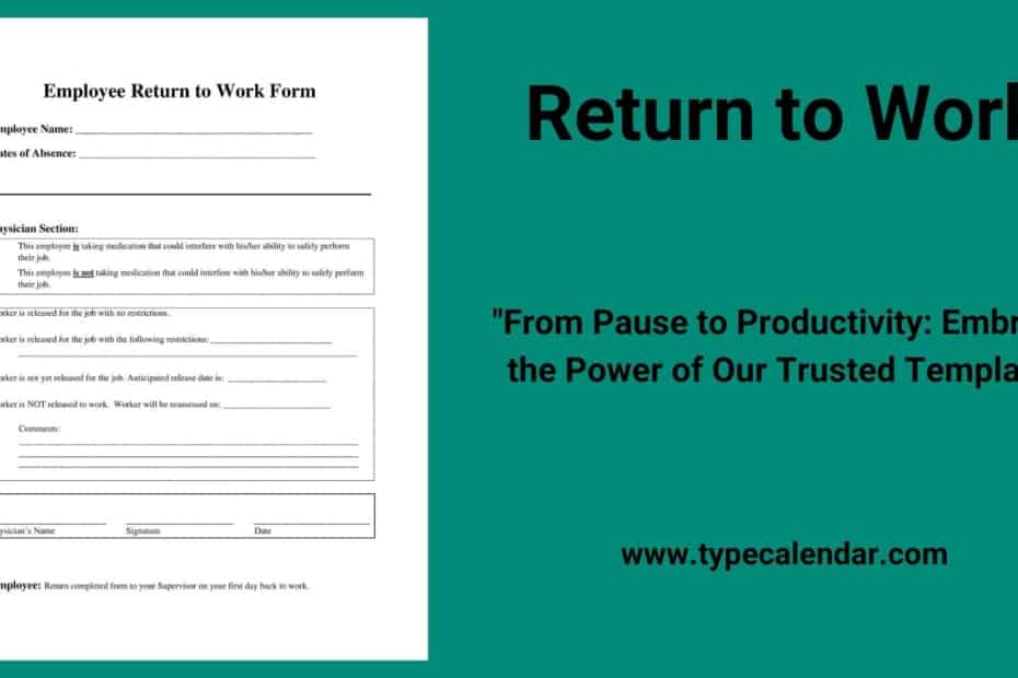 Return to Work
