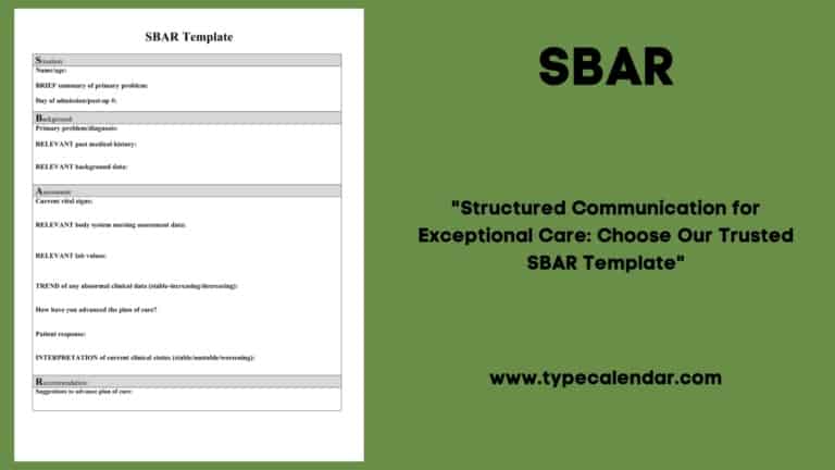 Free Printable SBAR Template [For Nursing, Business] Blank Example