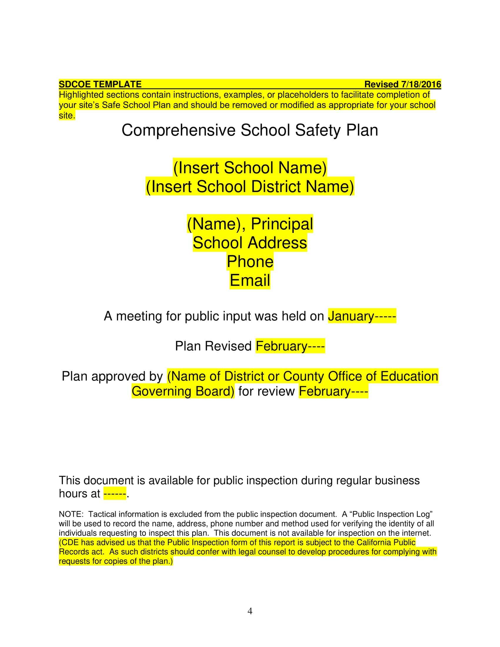 Safety plan checklist in PDF Safety plan checklist in PDF